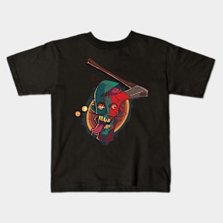 Halloween Zombie Head with an ax in its head Kids T-Shirt